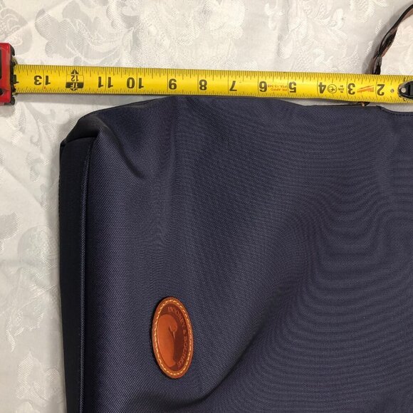 DOONEY & BOURKE Navy Blue Nylon Crossbody Tote Adjustable Leather Straps Red Int - Picture 11 of 16
